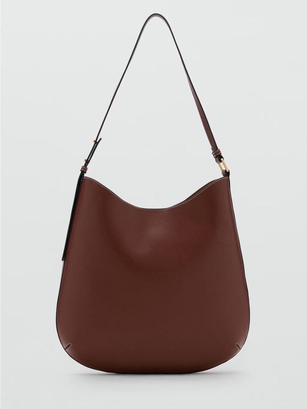 Mango Large Oval Shoulder Bag in Brown - Picture 3 of 11